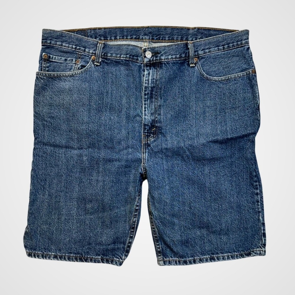 Levi's 505 Denim Shorts Mens 42 Blue Good Regular Fit‎ Medium Wash 5-Pocket